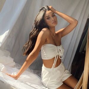 Princess Polly Bianca Set White 0 NWT – Matching Two‑Piece